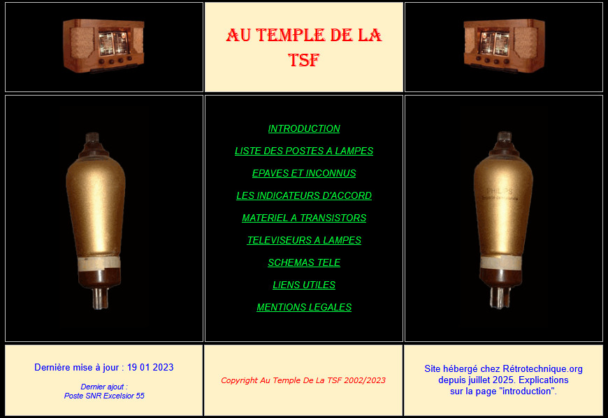 Aperçu du site Le temple de la musique
